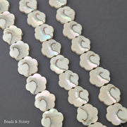Nautilus Shell Beads Flower 25mm (8-Inch Strand)