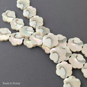 Nautilus Shell Beads Flower 25mm (8-Inch Strand)