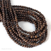 Robles Wood Beads Round 4-5mm (16-Inch Strand)