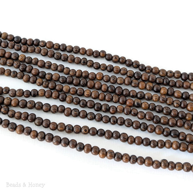 Robles Wood Beads Round 4-5mm (16-Inch Strand)