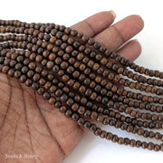 Robles Wood Beads Round 4-5mm (16-Inch Strand)