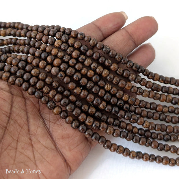 Robles Wood Beads Round 4-5mm (16-Inch Strand)