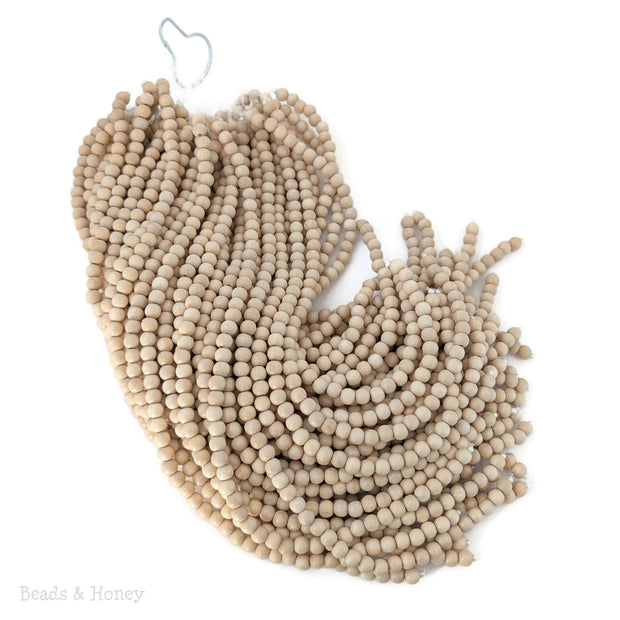 Whitewood Large Hole Bead Round 8.5mm (16-Inch Strand)
