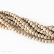 Whitewood Large Hole Bead Round 8.5mm (16-Inch Strand)
