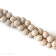 Unfinished Whitewood Round 14-15mm (16 Inch Strand)