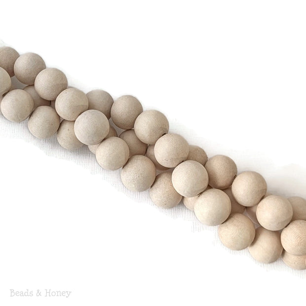 Unfinished Whitewood Round 14-15mm (16 Inch Strand)