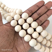 Unfinished Whitewood Round 14-15mm (16 Inch Strand)