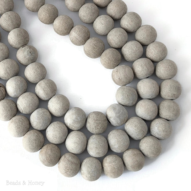 Unfinished Graywood Bead Round 14-15mm (16-Inch Strand)