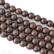 Madre de Cacao Wood Dark Round 14-15mm (16-Inch Strand)