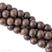 Madre de Cacao Wood Dark Round 14-15mm (16-Inch Strand)