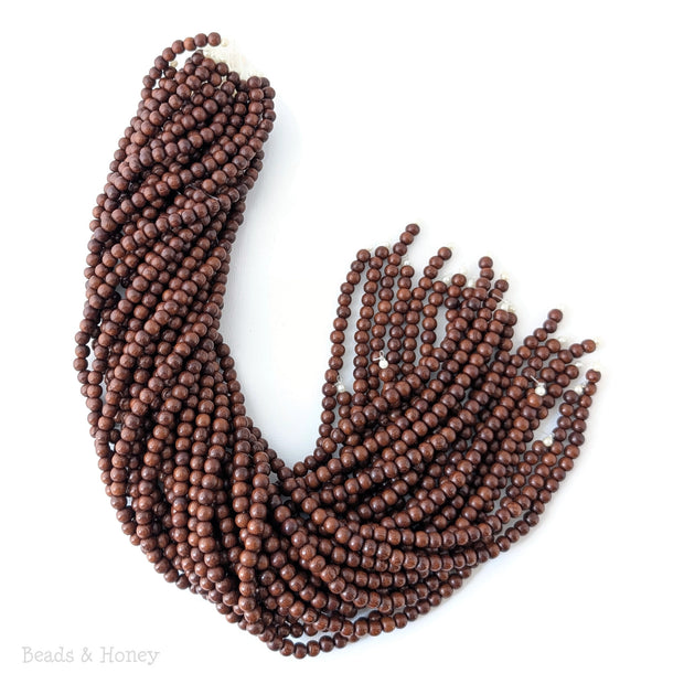 Madre de Cacao Wood Bead Dark Round 6-7mm (16-Inch Strand)