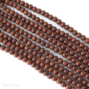 Madre de Cacao Wood Bead Dark Round 6-7mm (16-Inch Strand)