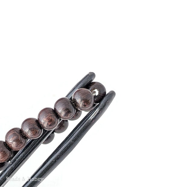 Madre de Cacao Wood Bead Very Dark Round 6-7mm (16-Inch Strand)