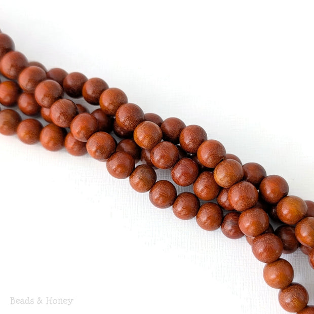 Sibucao Wood Bead Dark Round 8mm (16-Inch Strand)