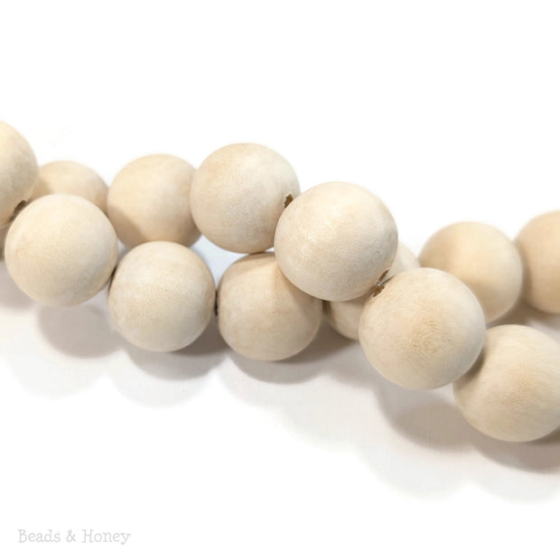 Unfinished Whitewood Round 22mm (16-Inch Strand)