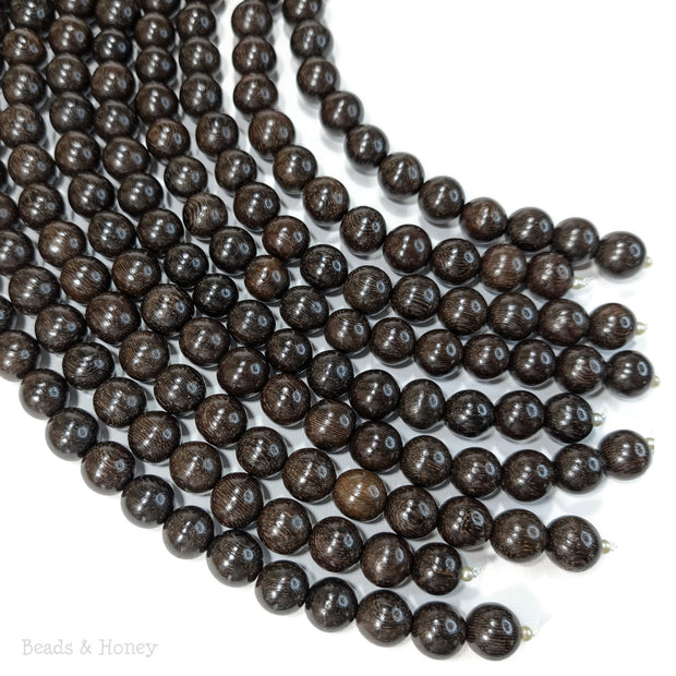 Robles Wood Bead Enhanced Very Dark Round 14-15mm (16-Inch Strand)