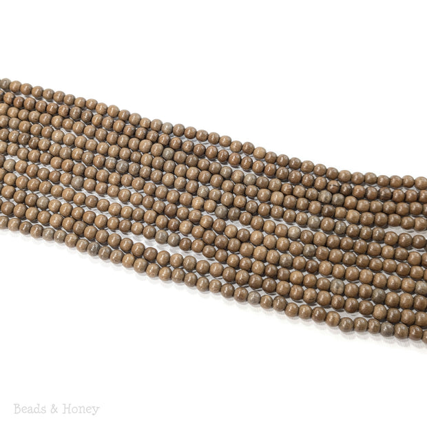 Brown Graywood Bead Round 6-7mm (16-Inch Strand)