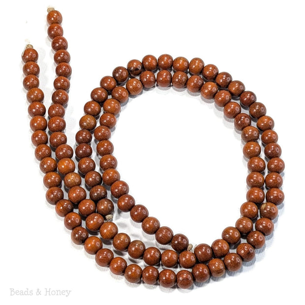 Sibucao Wood Bead Dark Round 8mm (16-Inch Strand)