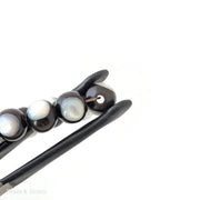 Ebony Wood Bead with White Mother of Pearl Inlay Round 10mm (8-Inch Strand)