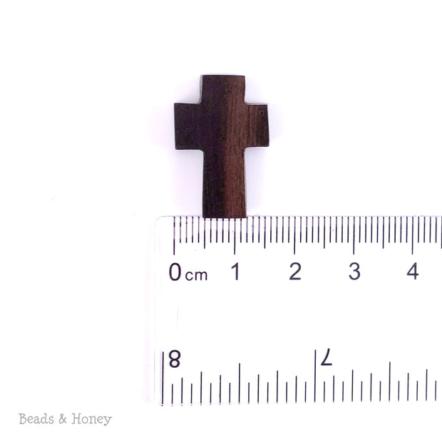 Ebony Cross Straight Line/Edge Small 23x15mm (3pc or 5pc)