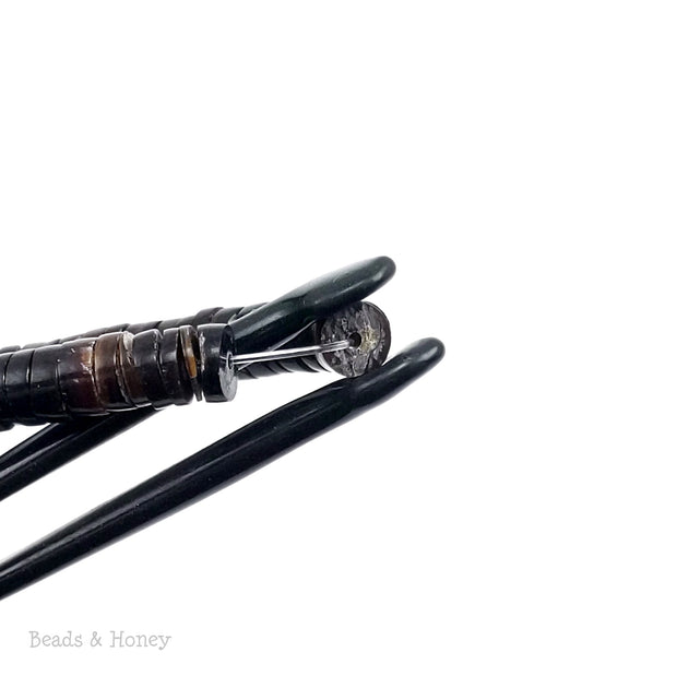 Black Pen Shell Bead Heishi 6mm (16-Inch Strand)
