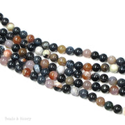 Montana Agate Beads (Dark/Opaque) Round 8mm (16-Inch Strand)
