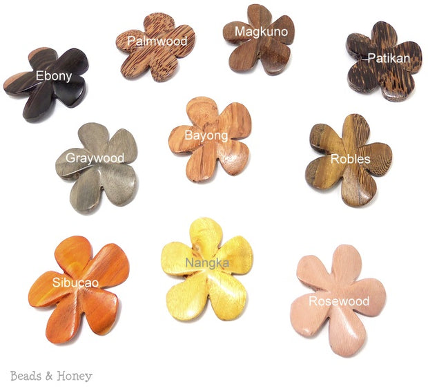 Flowers in Different Wood Types