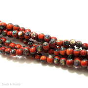 Sibucao Wood Bead with Abalone Shell Round 6mm (8-Inch Strand)