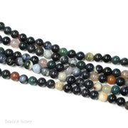Montana Agate Beads (Dark/Opaque) Round 6mm (16-Inch Strand)