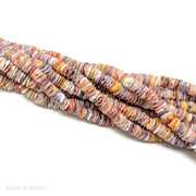 Pecten Shell Bead Multicolored Heishi 4-5mm (16-Inch Strand)