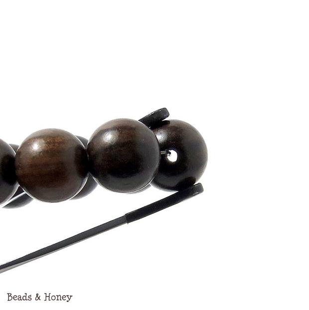 Ebony Wood Beads Round 14-15mm (16-Inch Strand)