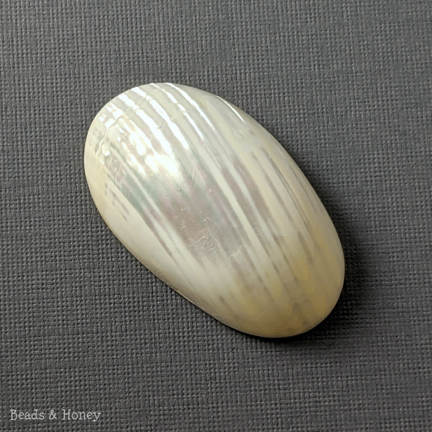 Silver Mouth Shell Cabochon Large 50x30mm (1pc)