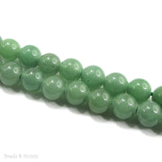 Dakota Stones Green Aventurine Round 10mm Large Hole Bead (8-Inch Strand)
