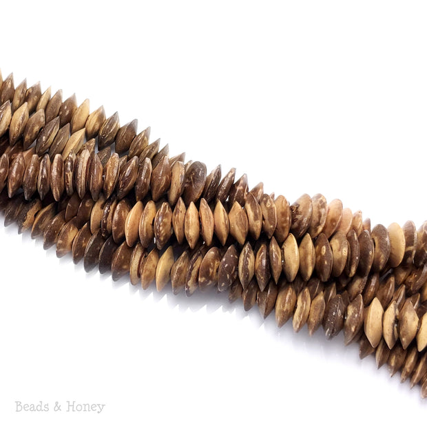 Coconut Shell Bead Light Brown Saucer 10x4mm (15-15.5-Inch Strand)
