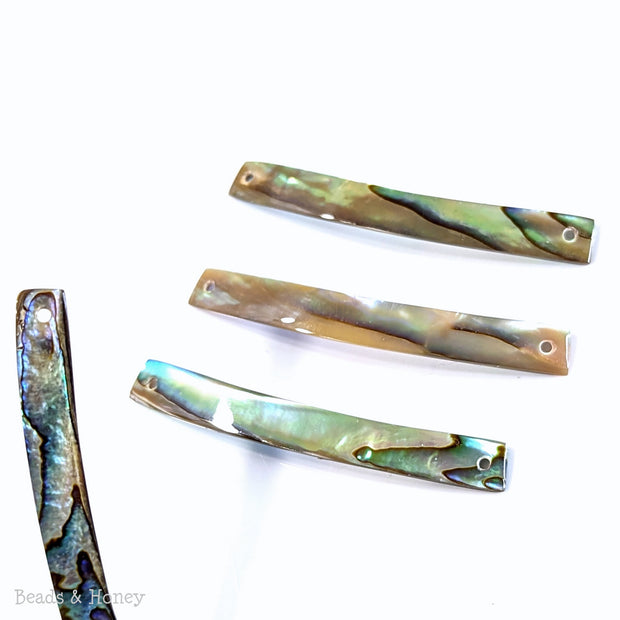 Abalone Shell Curved Bar Focal 50mm/2-Inch (1pc)