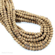 Unfinished Madre de Cacao Wood Round 6mm (16-Inch Strand)