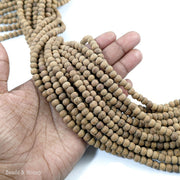 Unfinished Madre de Cacao Wood Round 6mm (16-Inch Strand)