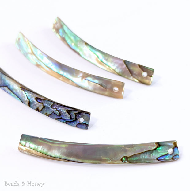 Abalone Shell Curved Bar Focal 50mm/2-Inch (1pc)
