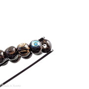 Patikan Wood Bead with Abalone Shell Inlay Round 10mm (8-Inch Strand)