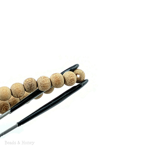 Unfinished Madre de Cacao Wood Round 8mm (16-Inch Strand)
