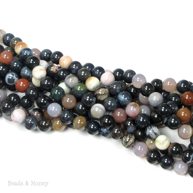 Montana Agate Beads (Dark/Opaque) Round 8mm (16-Inch Strand)