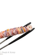 Pecten Shell Bead Multicolored Heishi 7mm (16-Inch Strand)