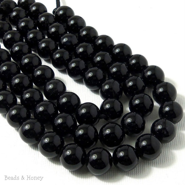 Dakota Stones Black Onyx Large Hole Bead Round 10mm (8 Inch Strand)