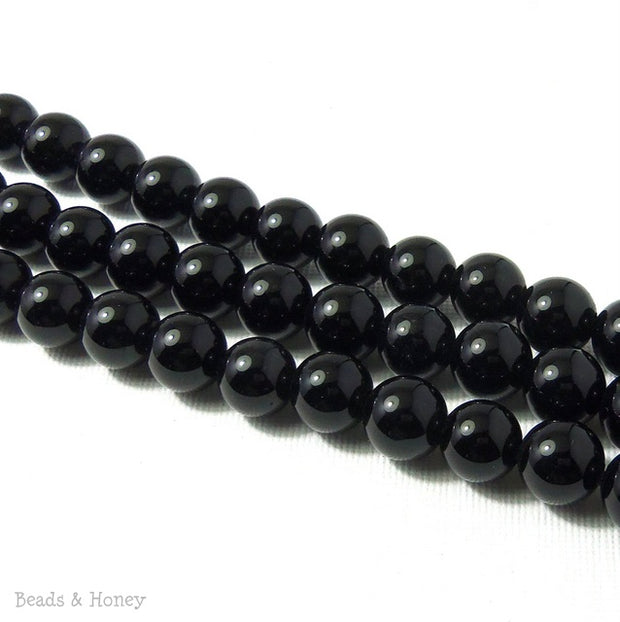 Dakota Stones Black Onyx Large Hole Bead Round 10mm (8 Inch Strand)