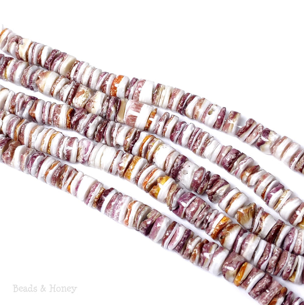 Purple Spiny Oyster Shell Heishi 8mm (16-Inch Strand)