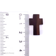 Ebony Cross Straight Line/Edge Small 23x15mm (3pc or 5pc)