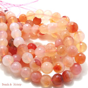 Peach Agate Round Faceted 10mm (Full Strand)
