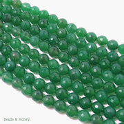 Agate Fired Green Round Faceted 10mm (Full Strand)