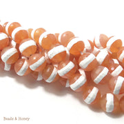 Orange Striped Agate Round Faceted 12mm (Half Strand, Qty Pricing)