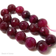 Magenta Agate Round Faceted 20mm (Half Strand)